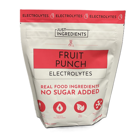 Just Ingredients Fruit Punch Electrolytes 30 servings coconut water minerals clean | Beauty Riche