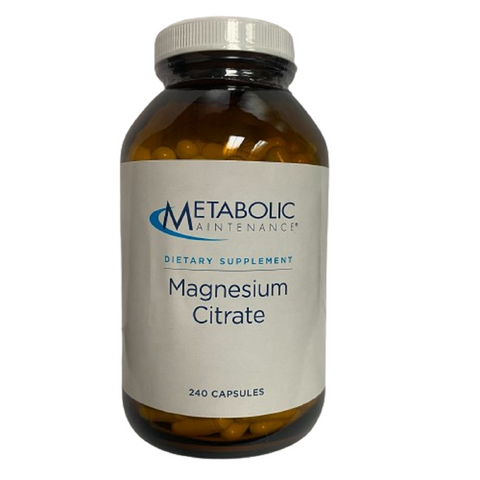 Metabolic Maintenance Magnesium Citrate – 240 Capsules | Elemental Magnesium Supplement