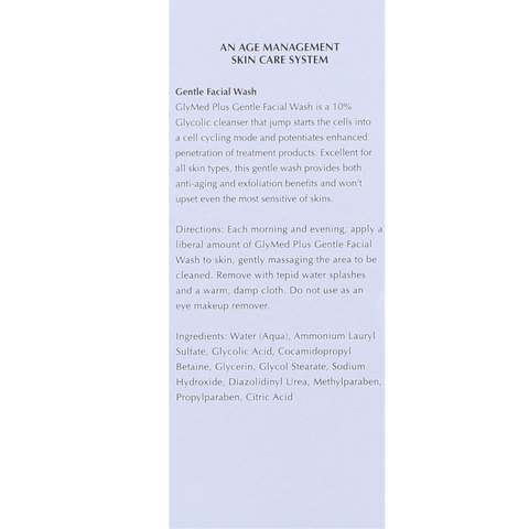 GlyMedPlus Gentle Face Wash 8oz 236ml