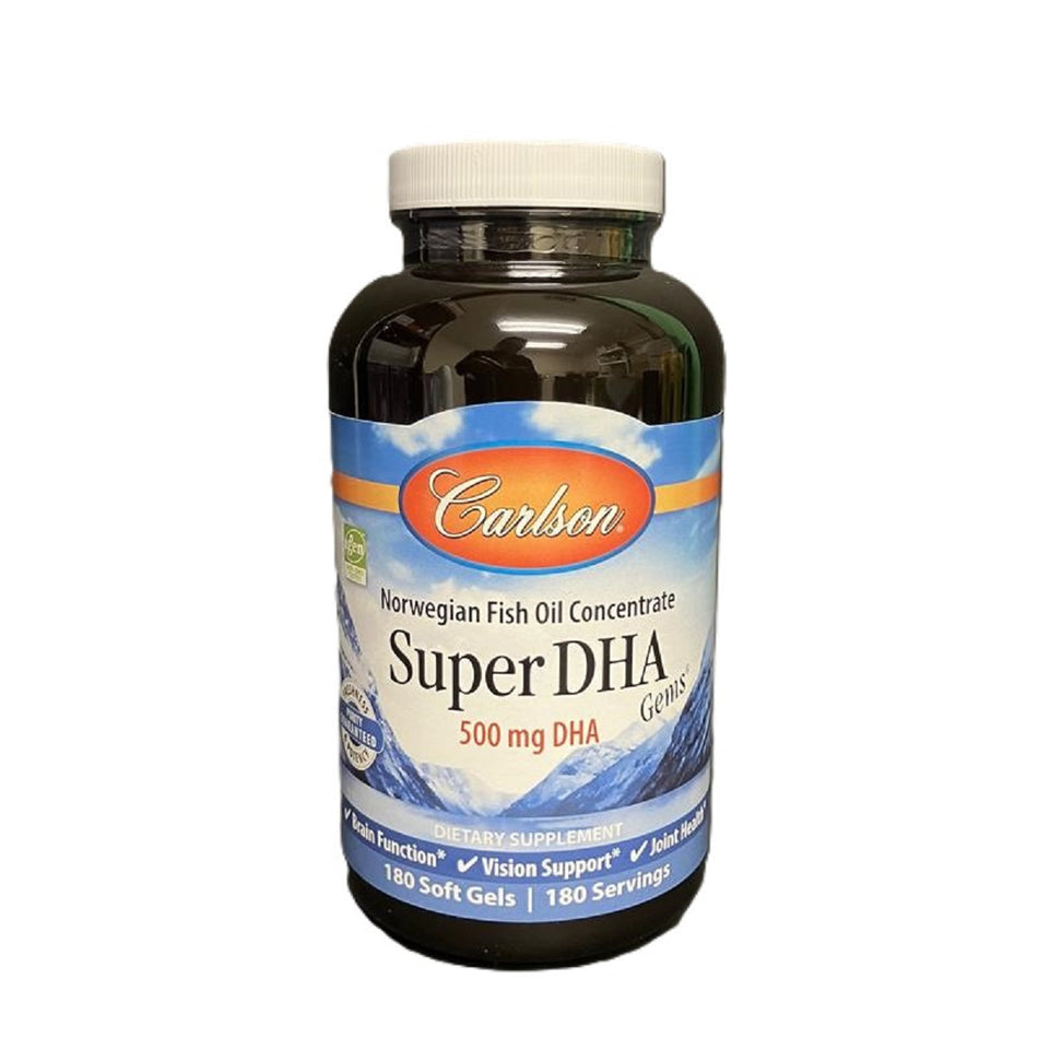 Carlson Super DHA Gems - 500 mg - 180 Softgels