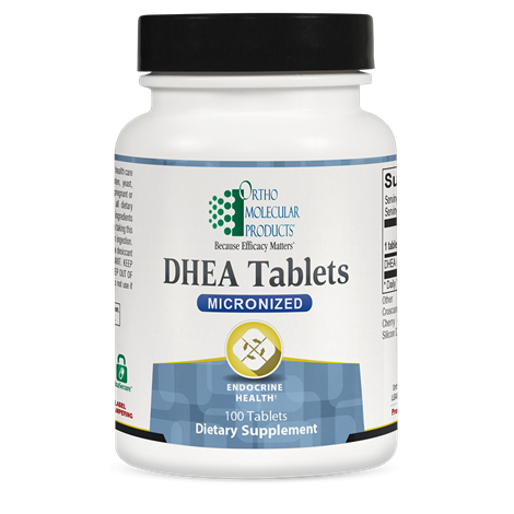 Ortho Molecular DHEA Supplement – 5 mg, 100 Tablets | Gluten-Free, GMP Certified
