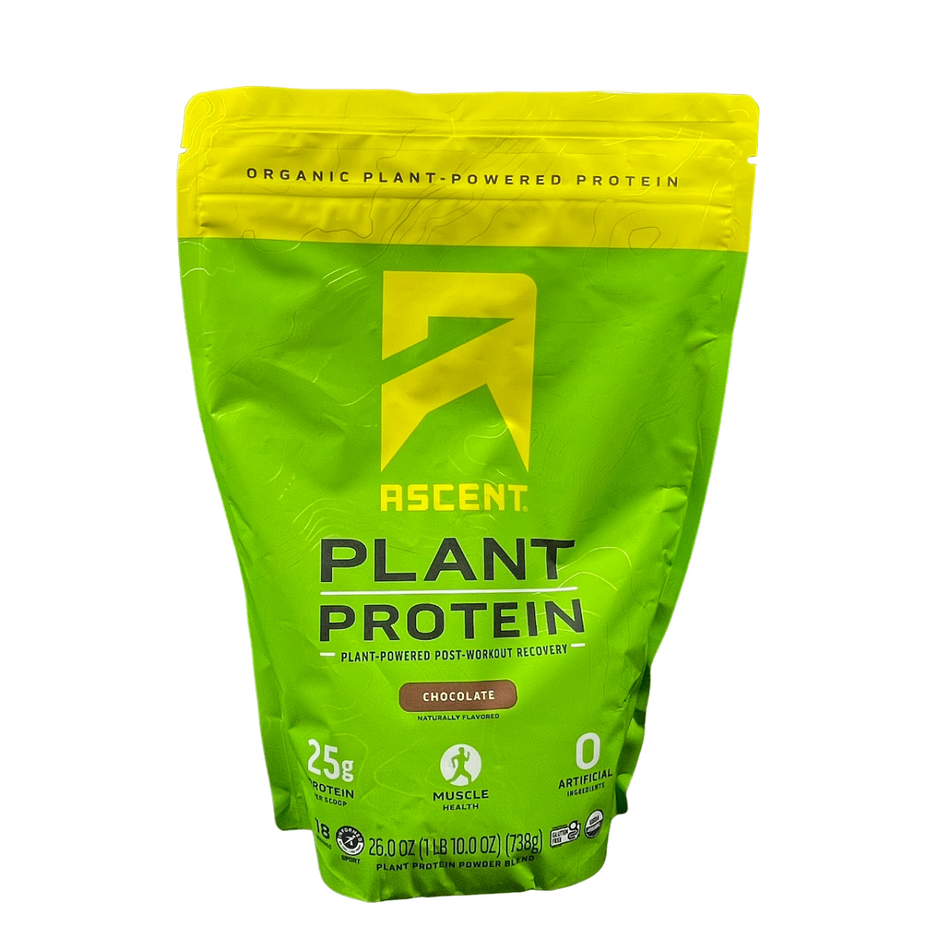 Ascent Protein Plant Based Protein Powder Chocolate 18 Servings  Medium Bag