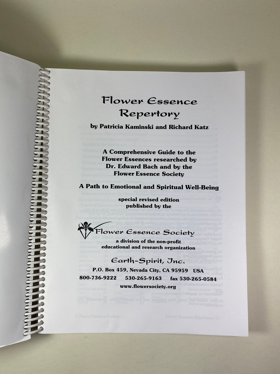 Flower Essenc Flower Essence Repertory Book book