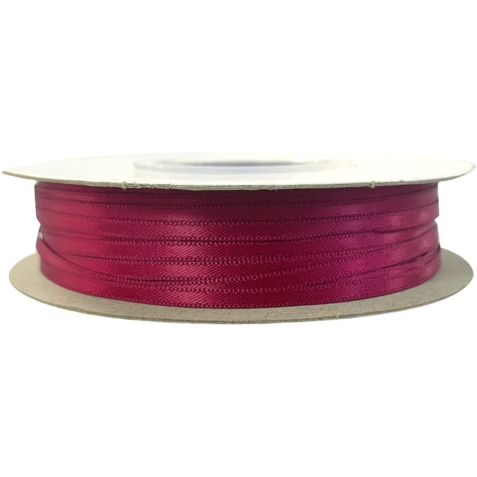 Offray Holiday Time Ribbon Burgundy 30 Feet Craft Ribbon 1/8" Wide 100% Polyester 6 Rolls