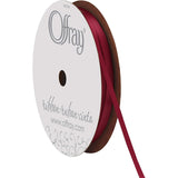 Offray Holiday Time Ribbon Burgundy 18 feet Craft Ribbon 3/16" wide 100% Polyester 6 Rolls