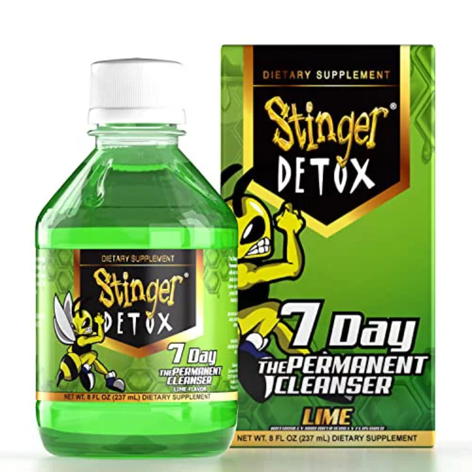 Stinger Detox 7-Day Permanent Drink  Lime Flavor  8 FL OZ