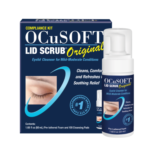 OCuSOFT Lid Scrub Original Compliance Kit Cleanser 50 ml and Pads 100 ct(2 Pack)