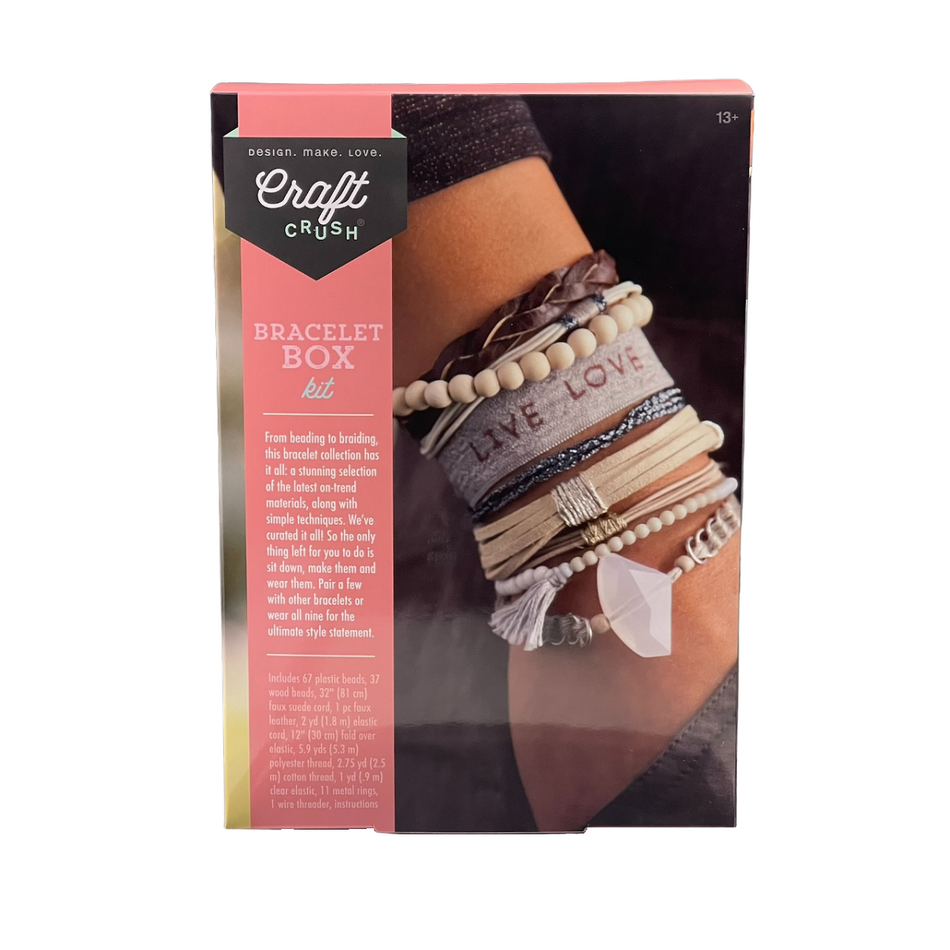 Craft Crush Bracelet Box Neutrals Makes 9 Amazing Bracelets Crafting Kits(Pack of 2)