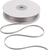 Offray Ribbon 15 Feet Craft Ribbon 1/8" wide 100% WHITE Metallic Polyester 6 Rolls