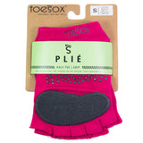 ToeSox Women's Plie Half Toe Grip Socks Fuchsia w  Fuchsia Trim S