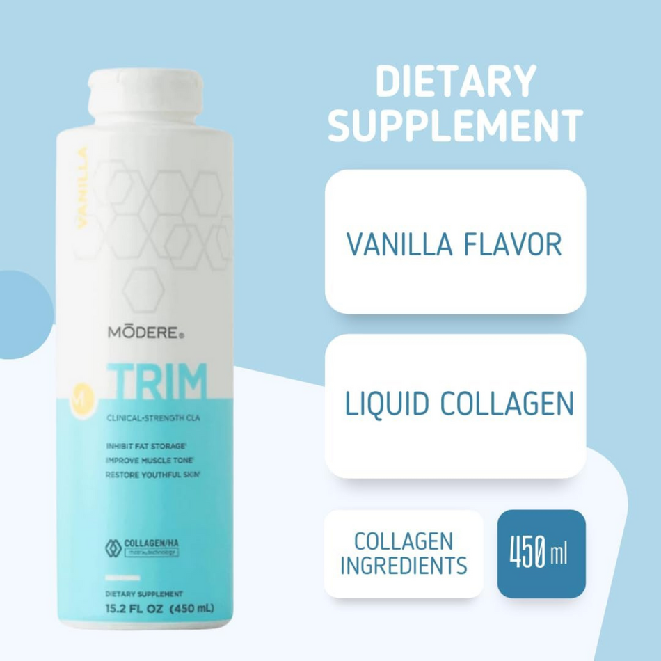 Modere Trim Vanilla Collagen Dietary Supplement 15.2 fl oz