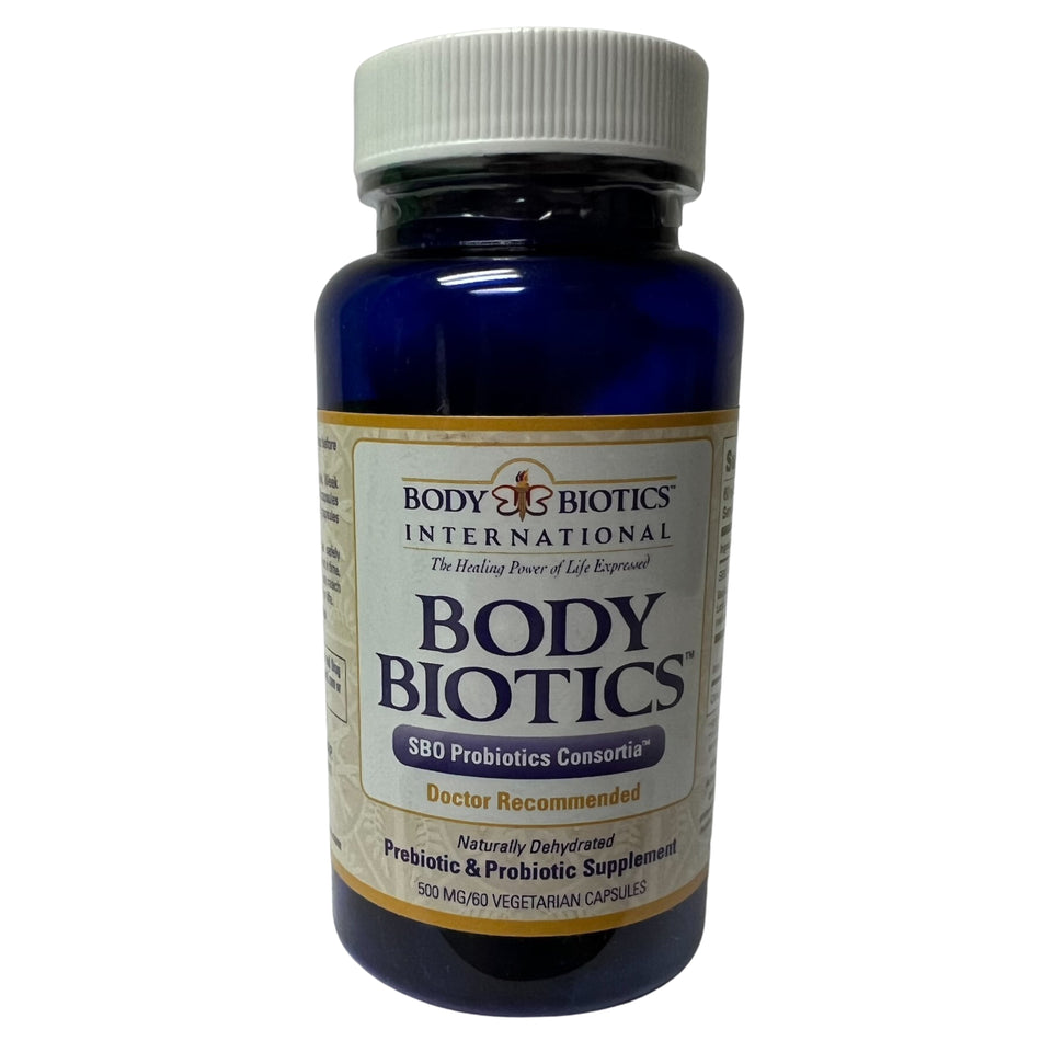 Body Biotics Bio-Identical SBO Probiotics Consortia Probiotic and Prebiotic Supplement Non-Dairy 500mg 60 Capsules