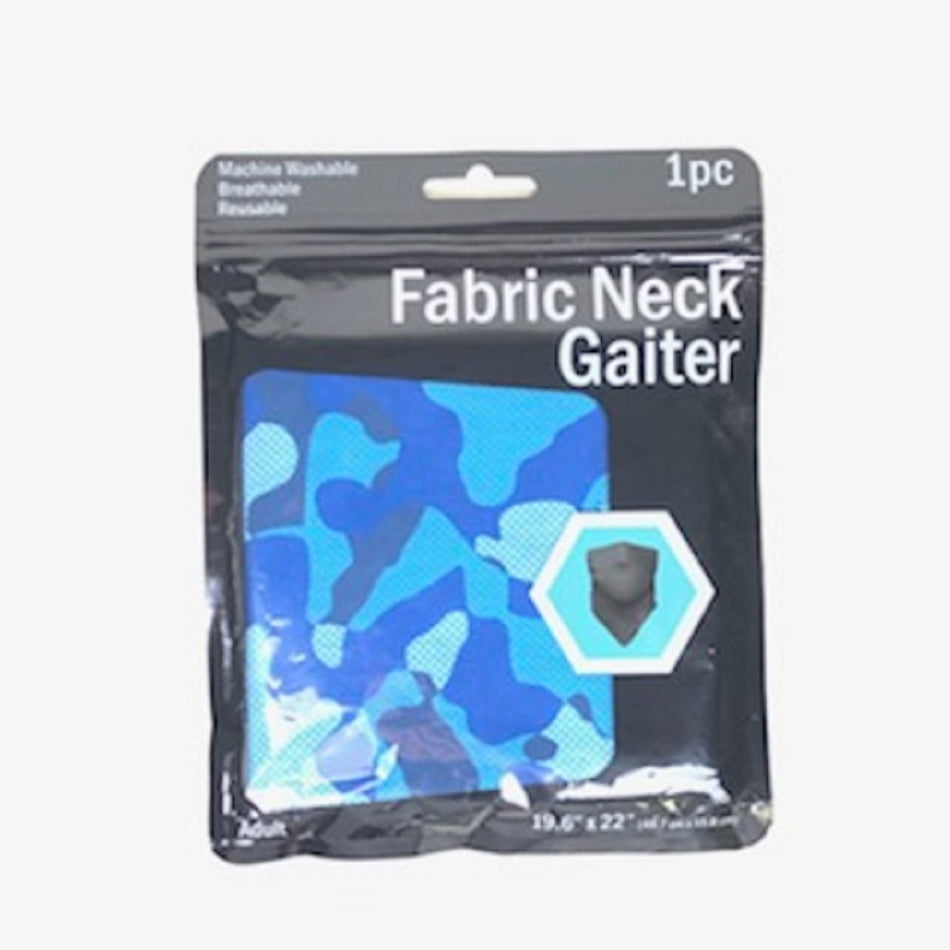 Camouflage Printed Neck Gaiter - Blue